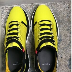 Givenchy Men's Bright Yellow and Black Sneakers